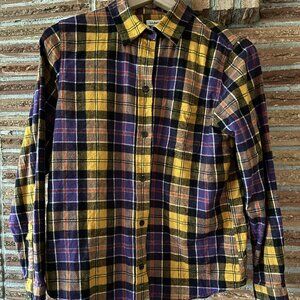 LL BEAN Flannel 100% Cotton Shirt Women's Size Small Tartan Plaid